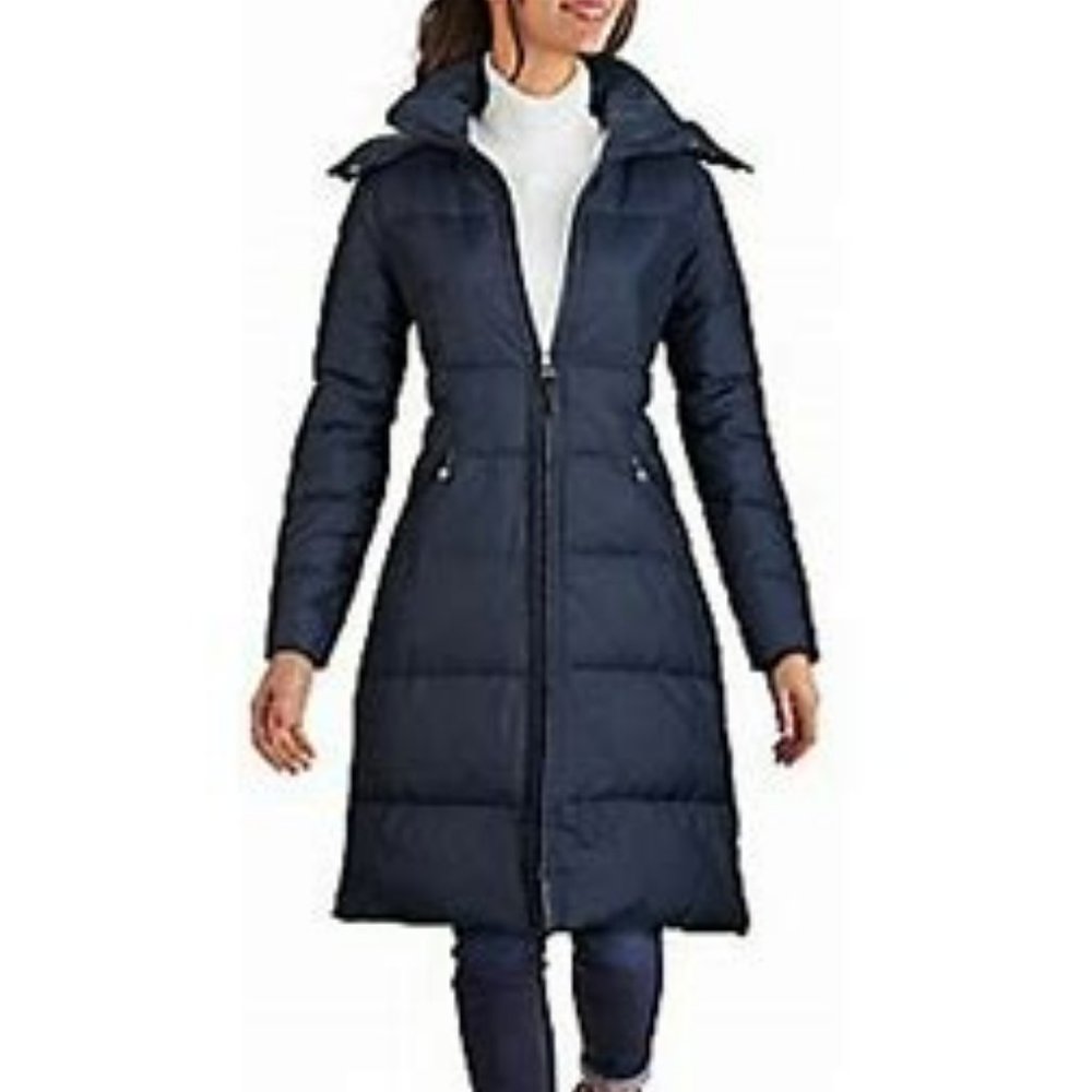 BRAND NEW! Cole Haan Faux Fur-Trim Down Puffer Coat - Blk - Medium - NWT